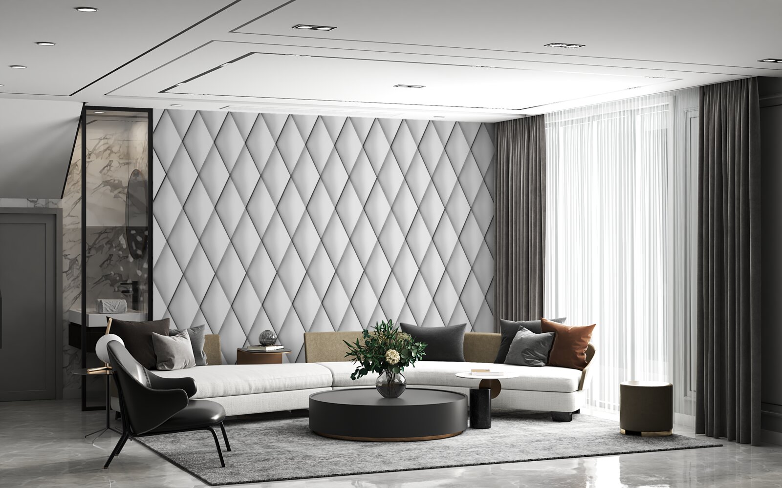 Fotobehang gladde diamanten