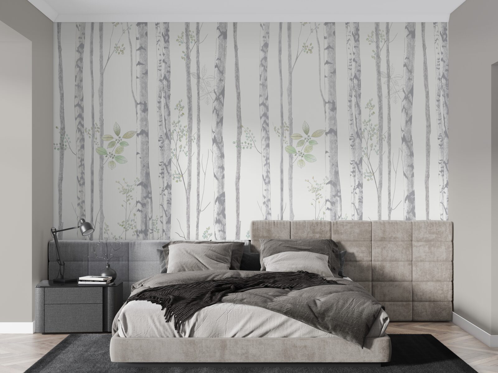 Fotobehang dunne berken