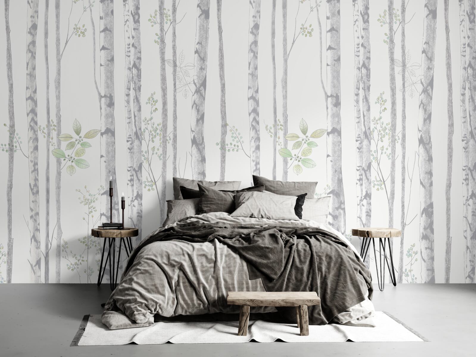 Fotobehang dunne berken