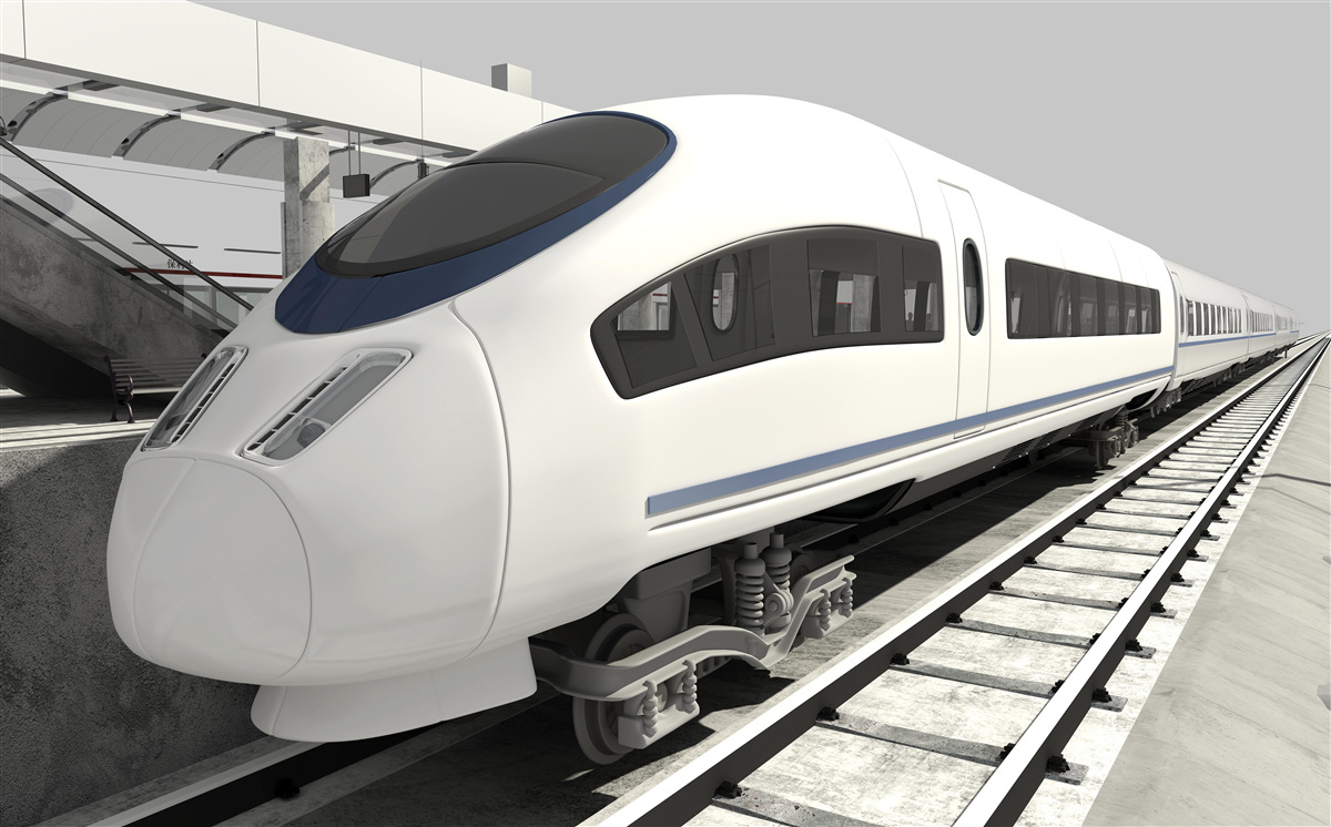 Fotobehang compositie op een platform