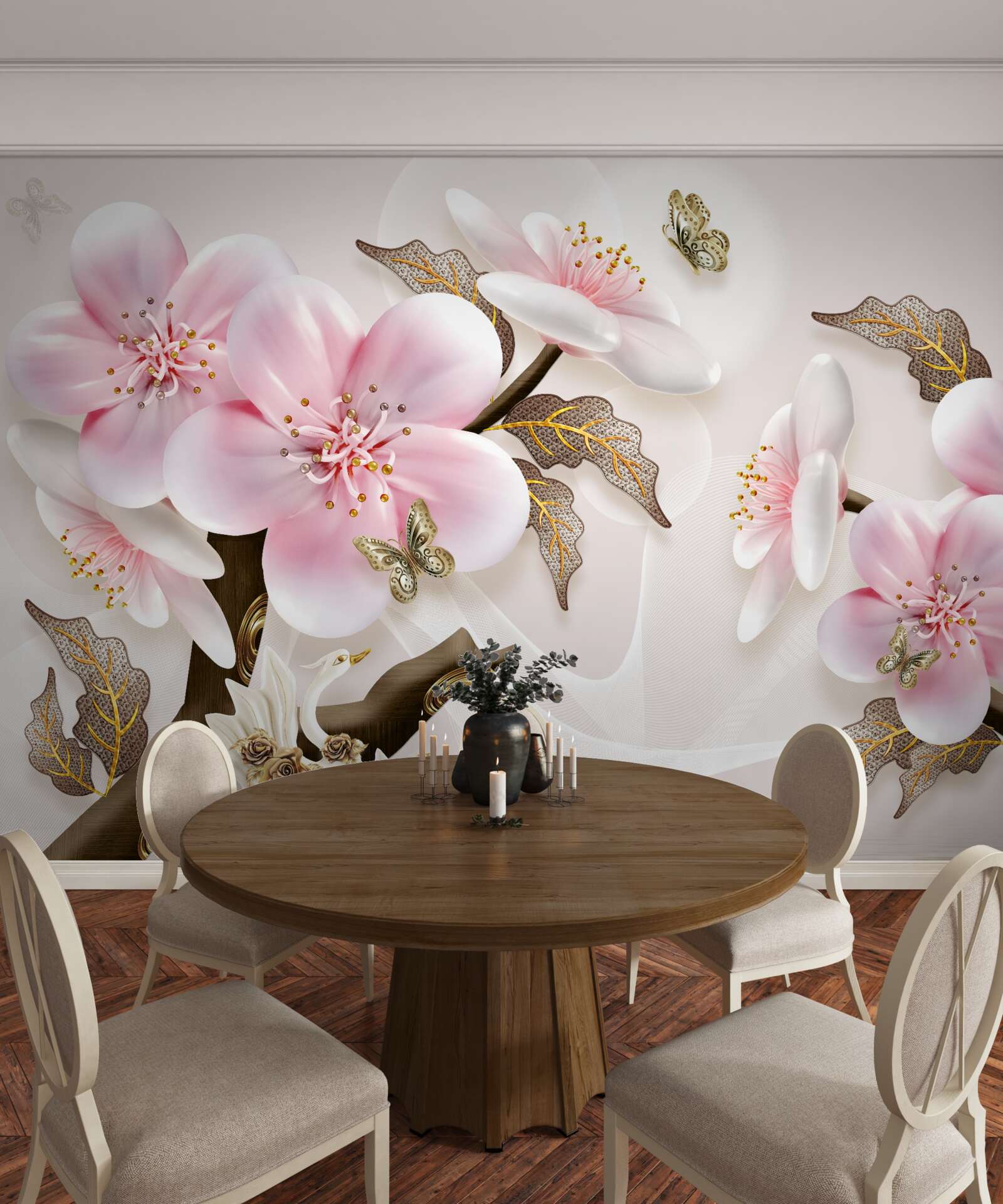 Fotobehang delicaat bloeiende knoppen