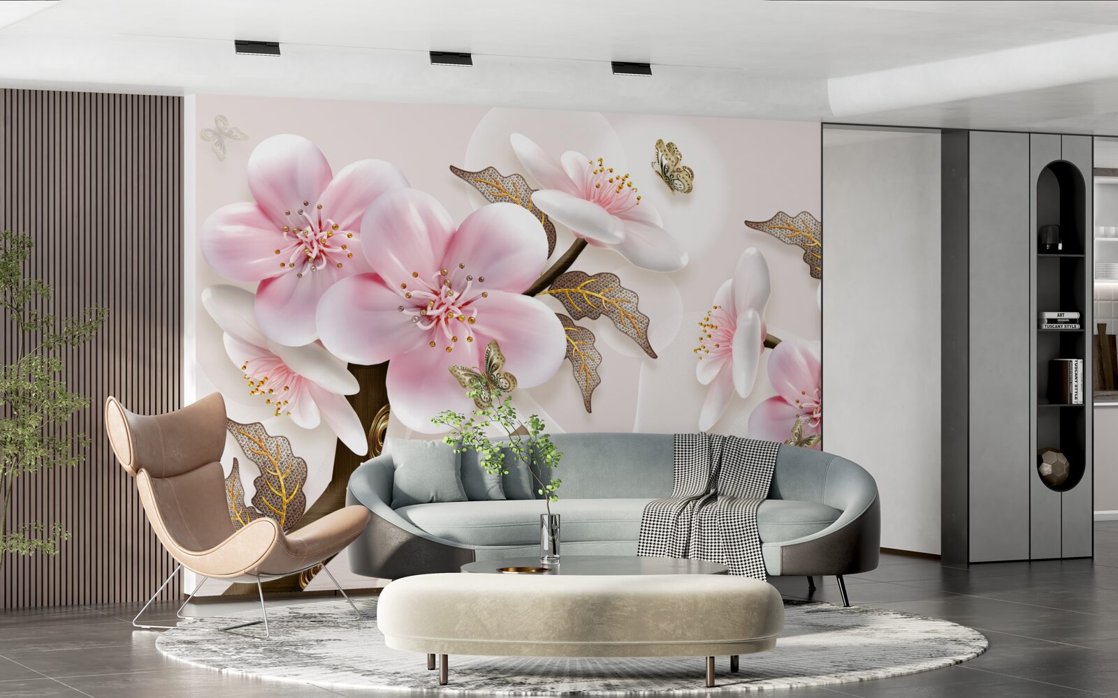 Fotobehang delicaat bloeiende knoppen