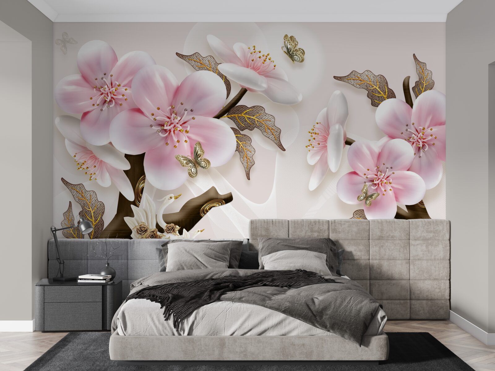 Fotobehang delicaat bloeiende knoppen