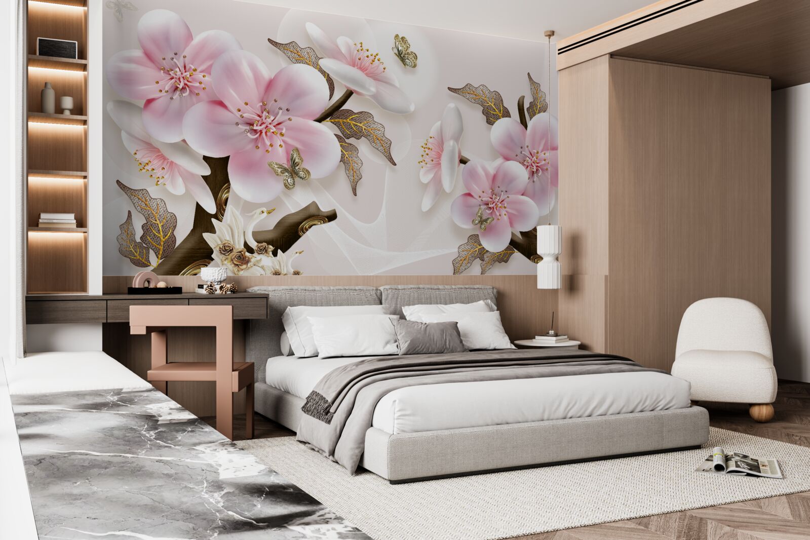 Fotobehang delicaat bloeiende knoppen