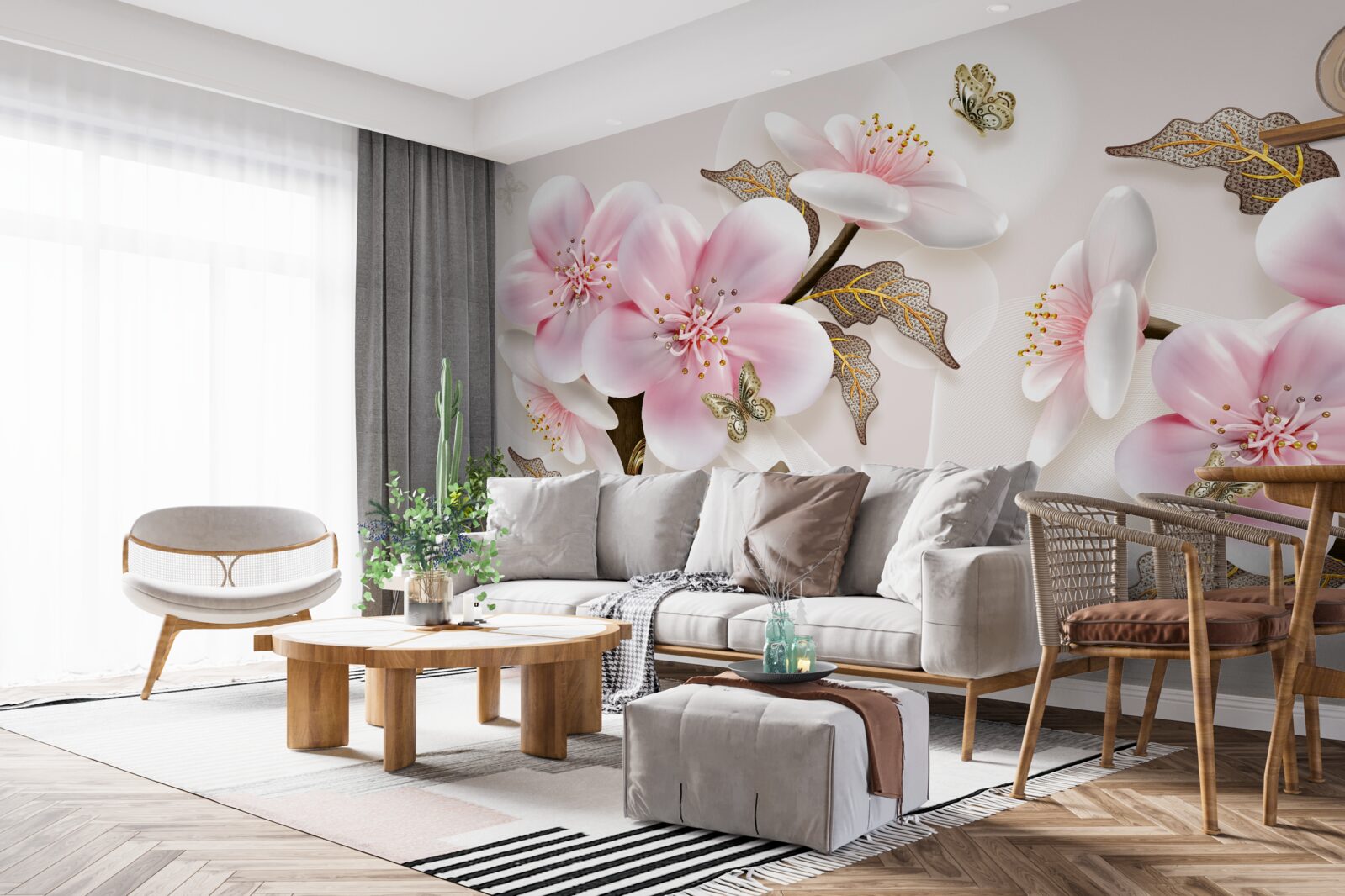 Fotobehang delicaat bloeiende knoppen