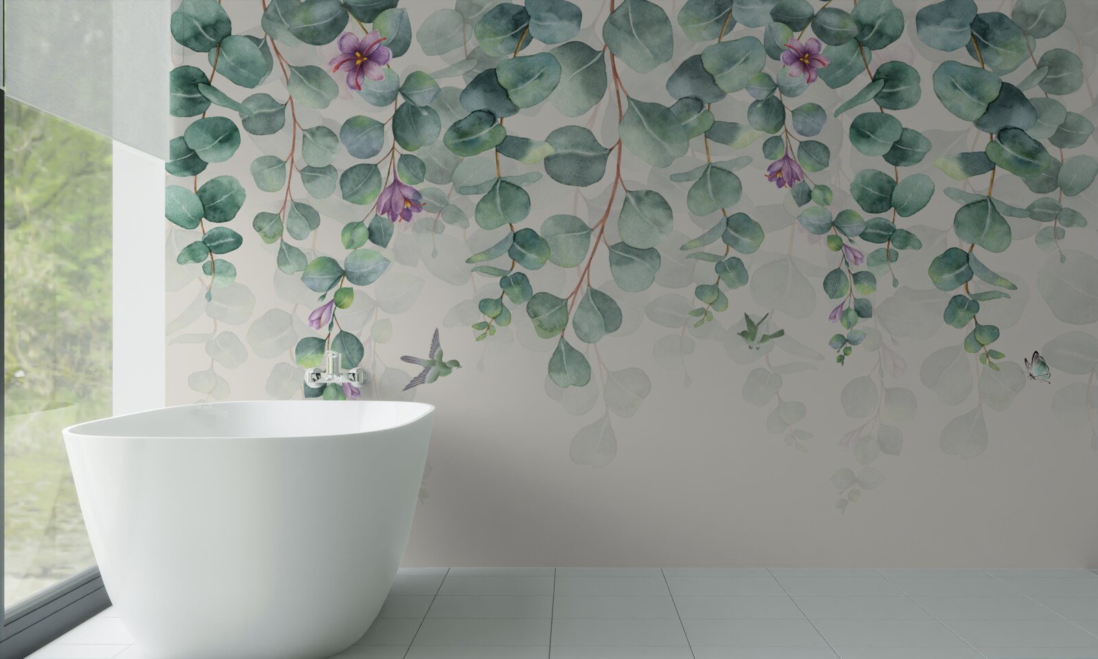 Fotobehang bloeiende eucalyptus