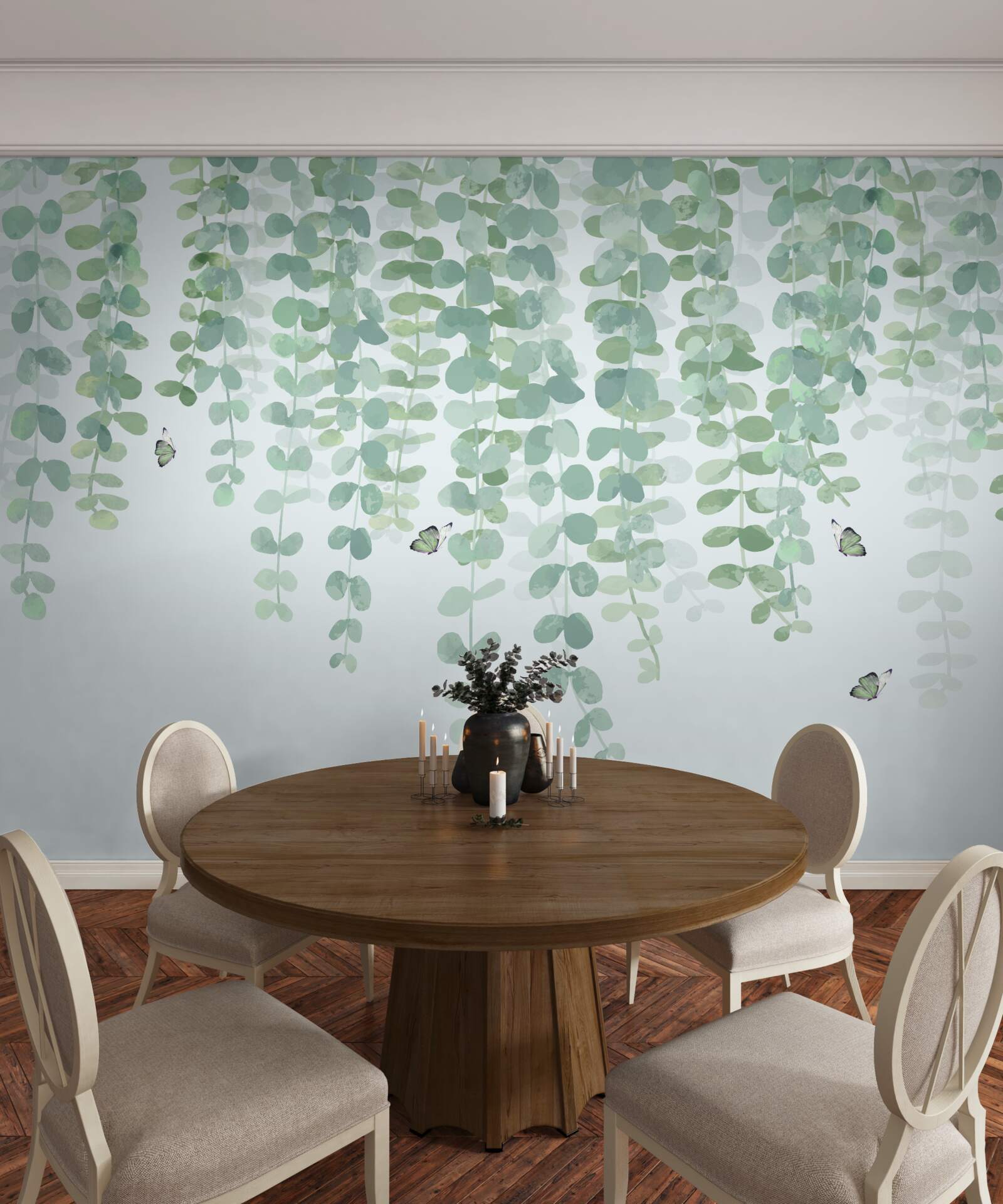 Fotobehang eucalyptusbladeren zijn groen