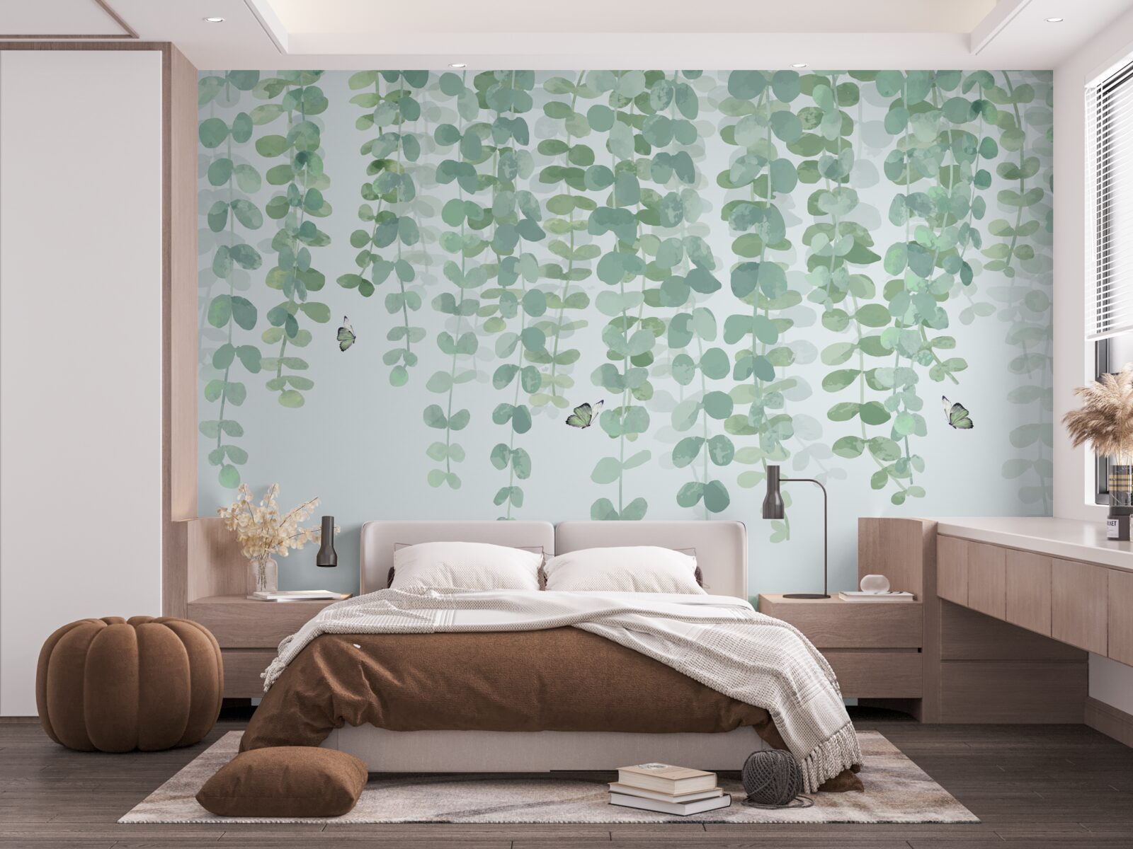 Fotobehang eucalyptusbladeren zijn groen