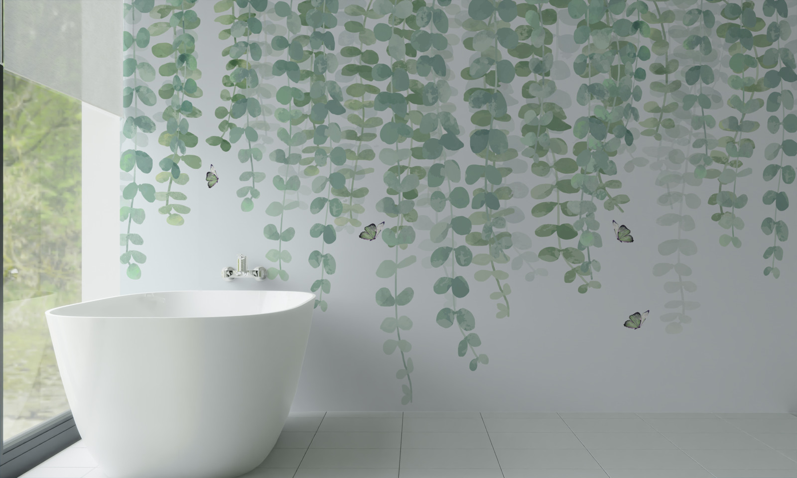 Fotobehang eucalyptusbladeren zijn groen