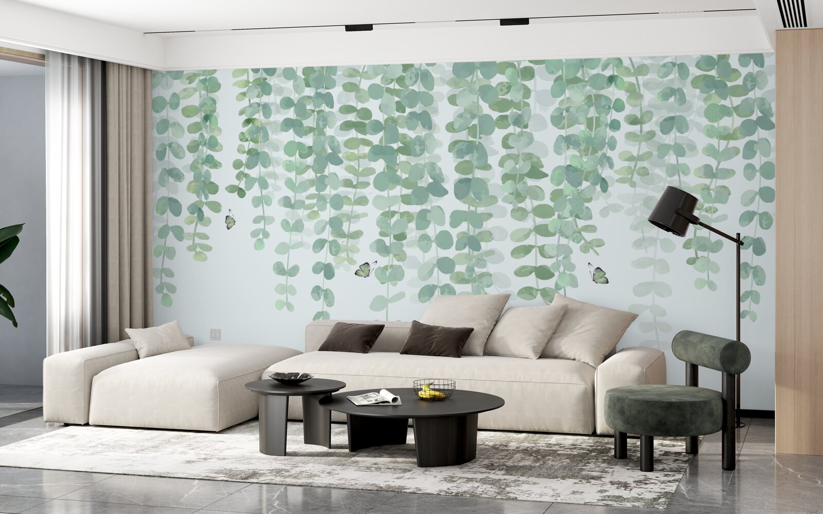 Fotobehang eucalyptusbladeren zijn groen