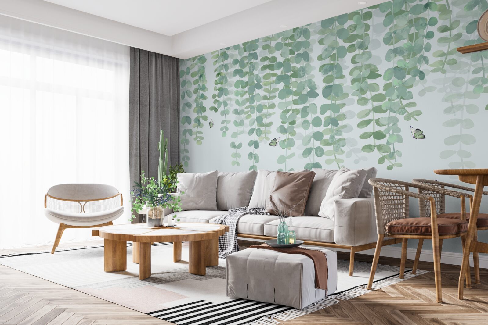 Fotobehang eucalyptusbladeren zijn groen