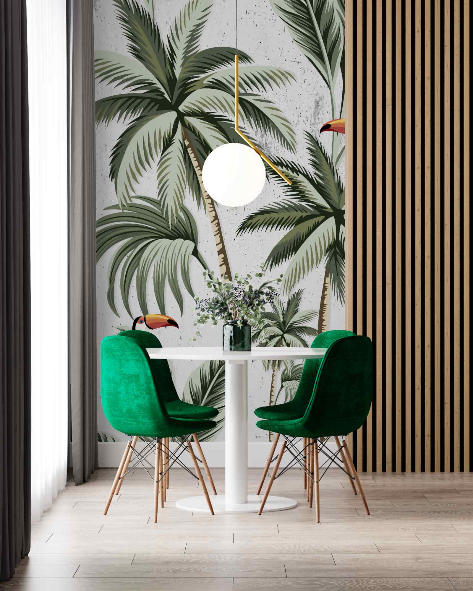 Fotobehang vogels in de bomen