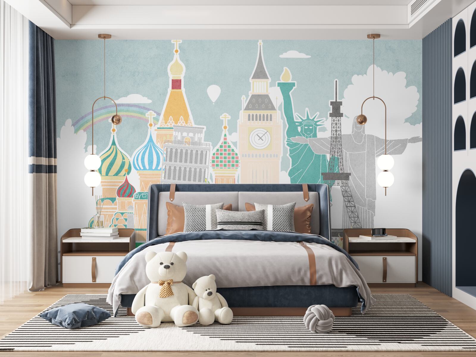 Fotobehang wereldberoemde sites