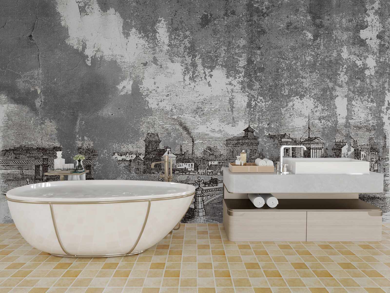 Fotobehang architectuur van de oude stad