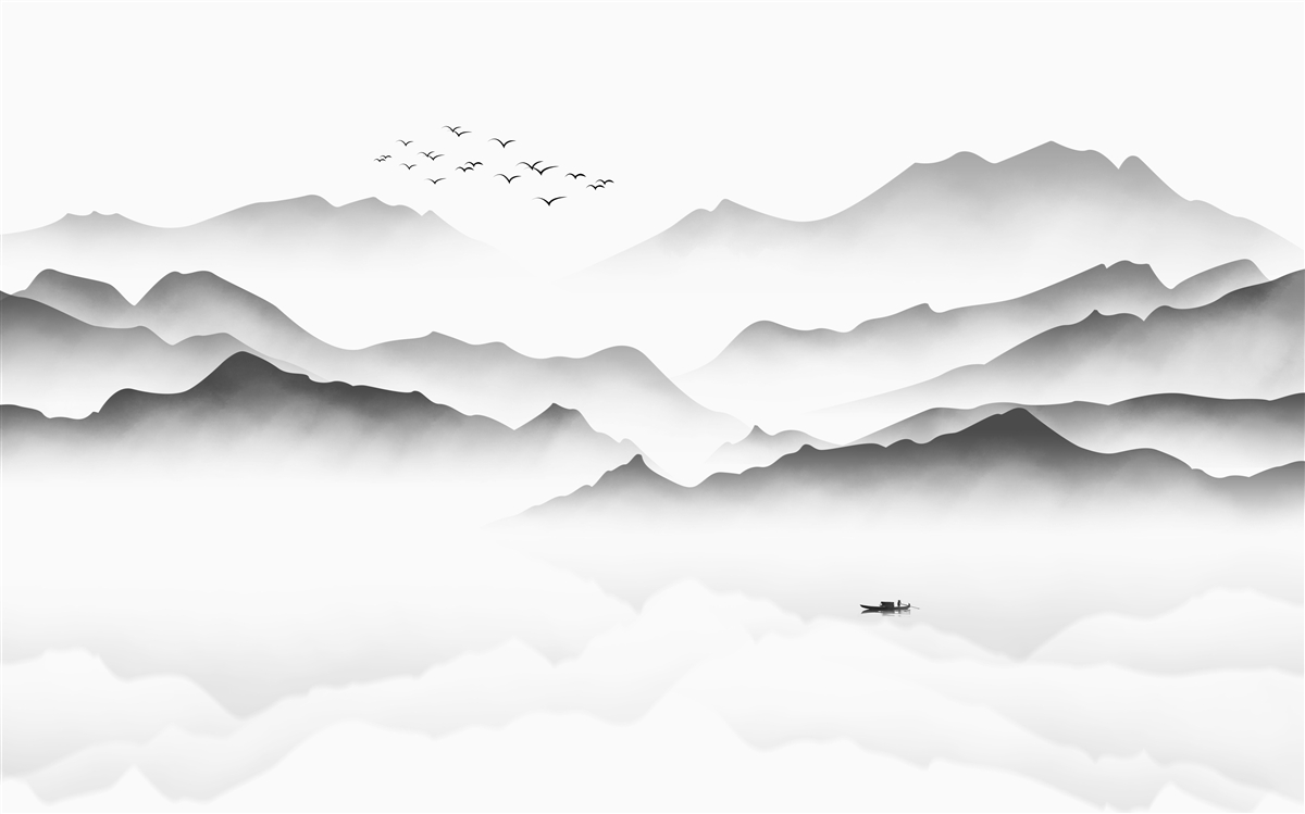 Fotobehang een ochtend bij de rivier, gehuld in mist