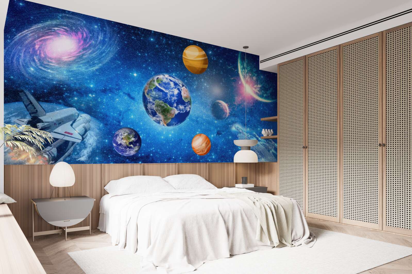 Fotobehang de planeten en hun ruimte