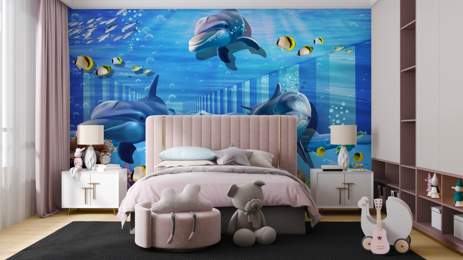 Fotobehang diepzeebewoners in de tunnel