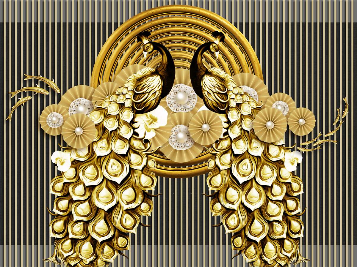 Fotobehang producten met afbeeldingen van pauwen