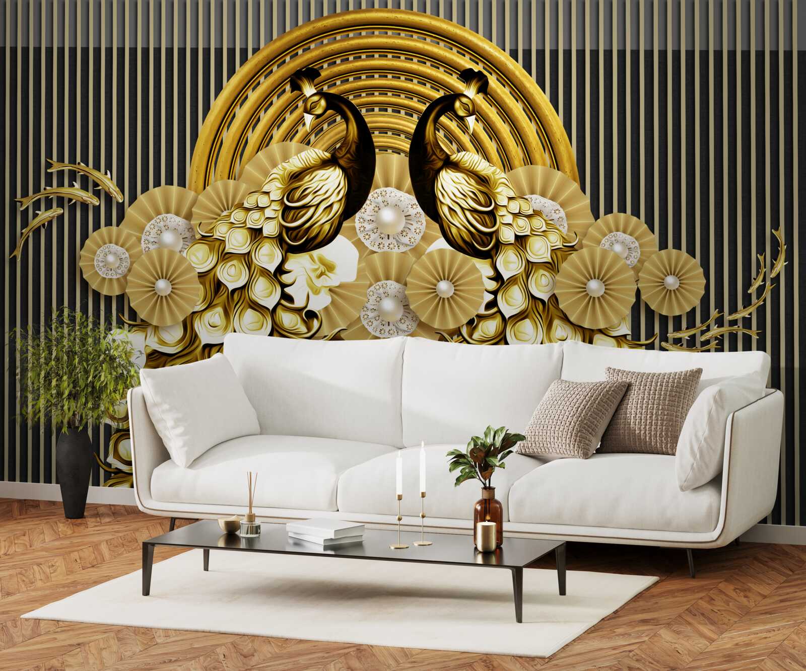 Fotobehang producten met afbeeldingen van pauwen