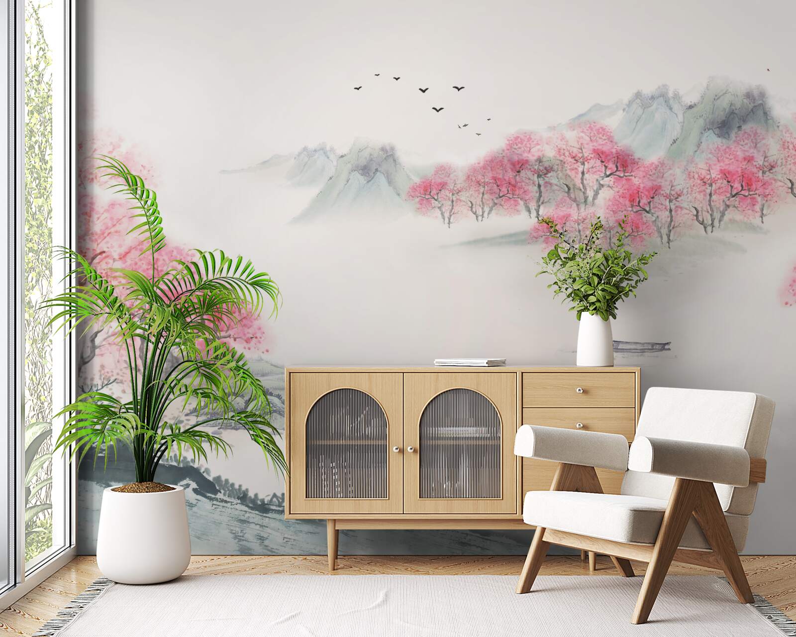 Geschilderde landschappen fotobehang