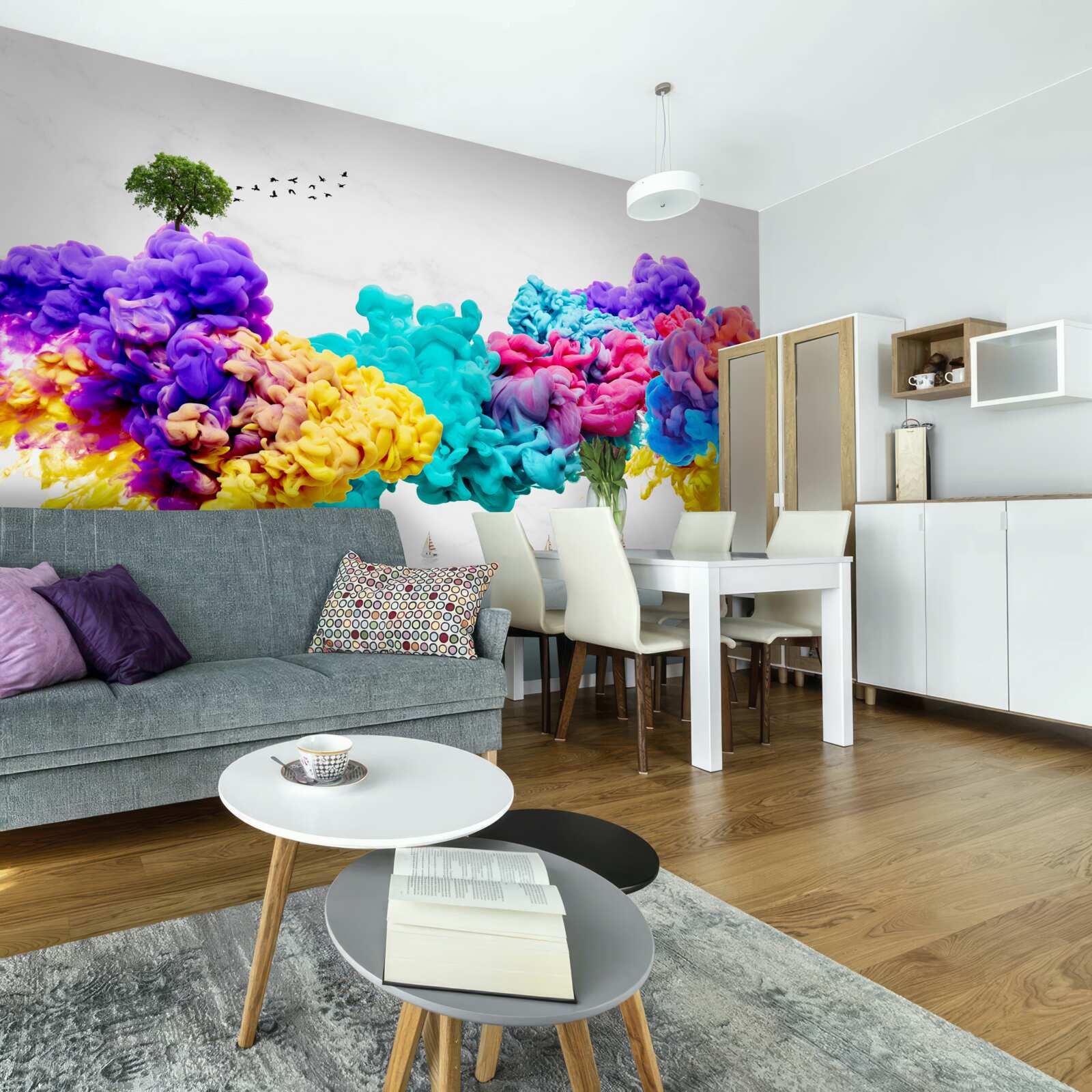 Fotobehang schitterende kleuren boven het wateroppervlak