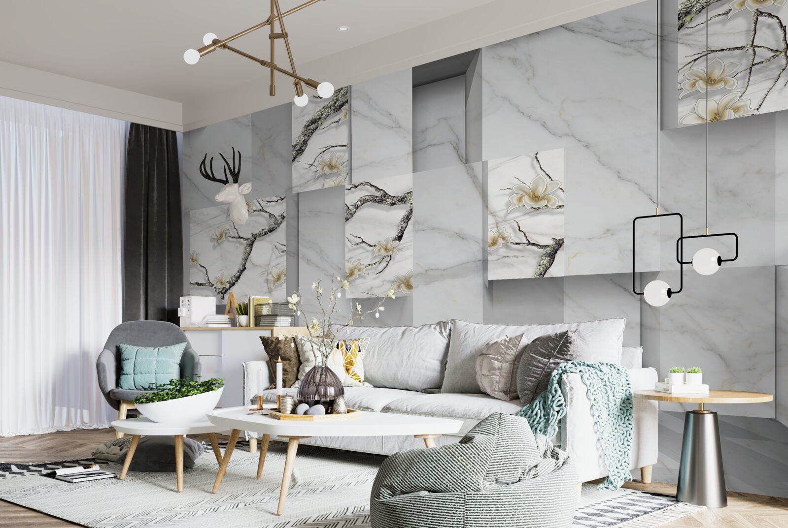 Fotobehang samengestelde beelden