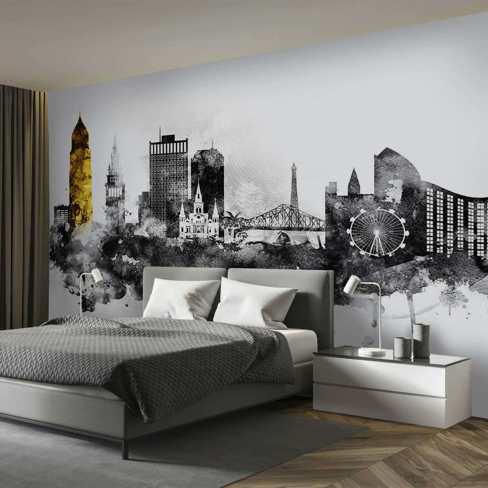 Fotobehang architectonische abstractie van stedelijke ruimte