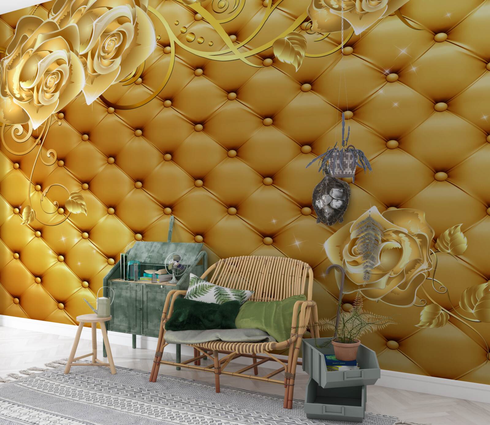 Fotobehang textuur van materie en tinten