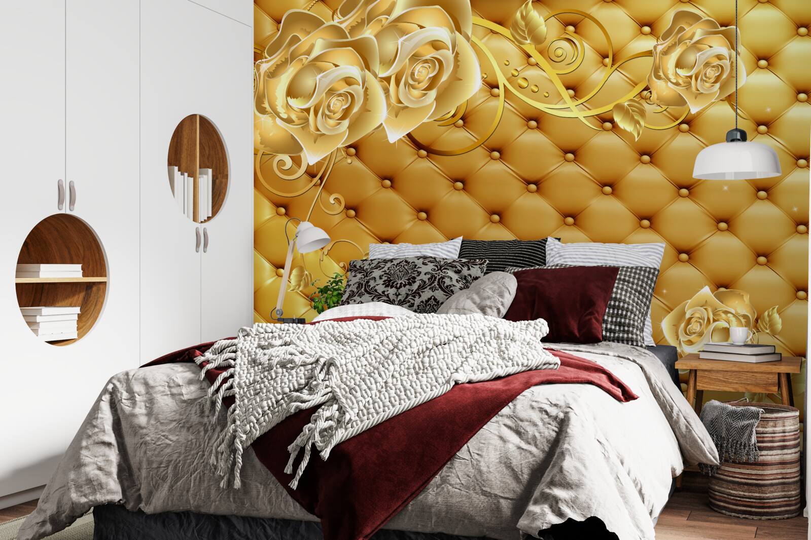 Fotobehang textuur van materie en tinten