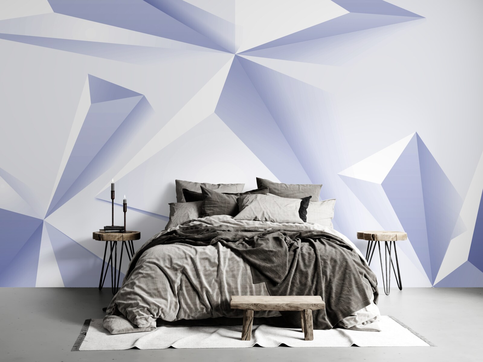 Fotobehang licht 3d piramides