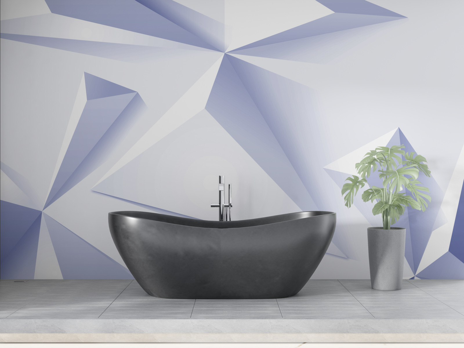 Fotobehang licht 3d piramides