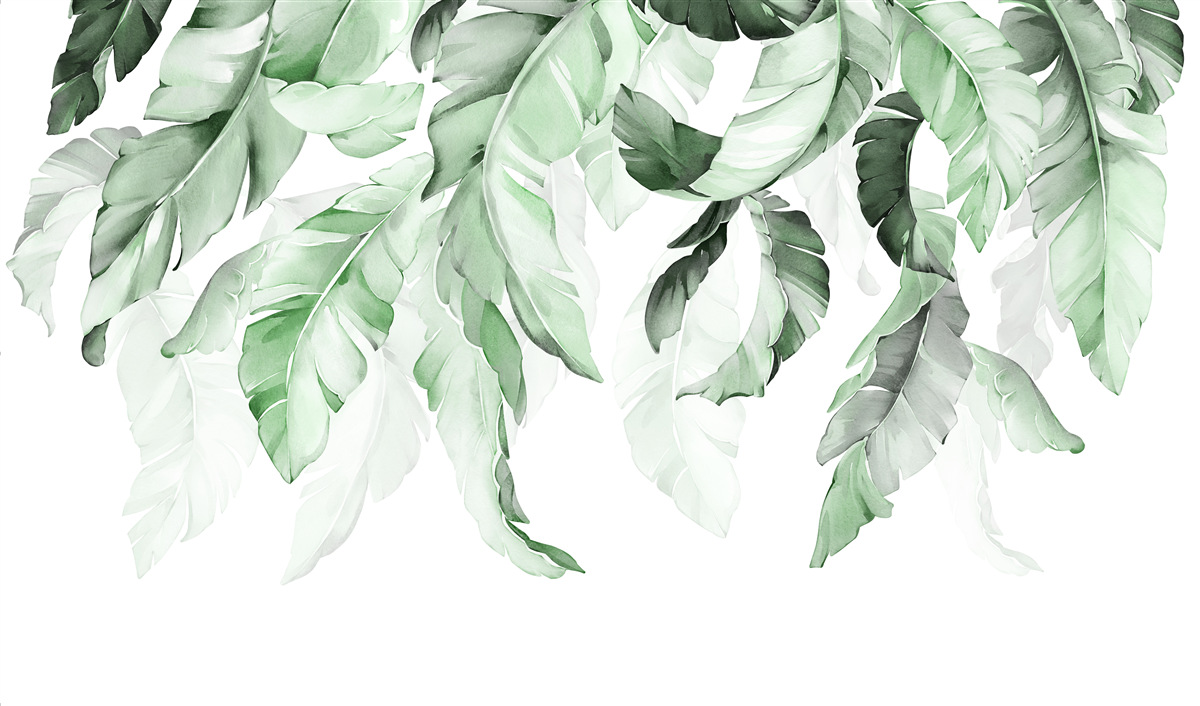 Fotobehang varenbladeren hangen naar beneden