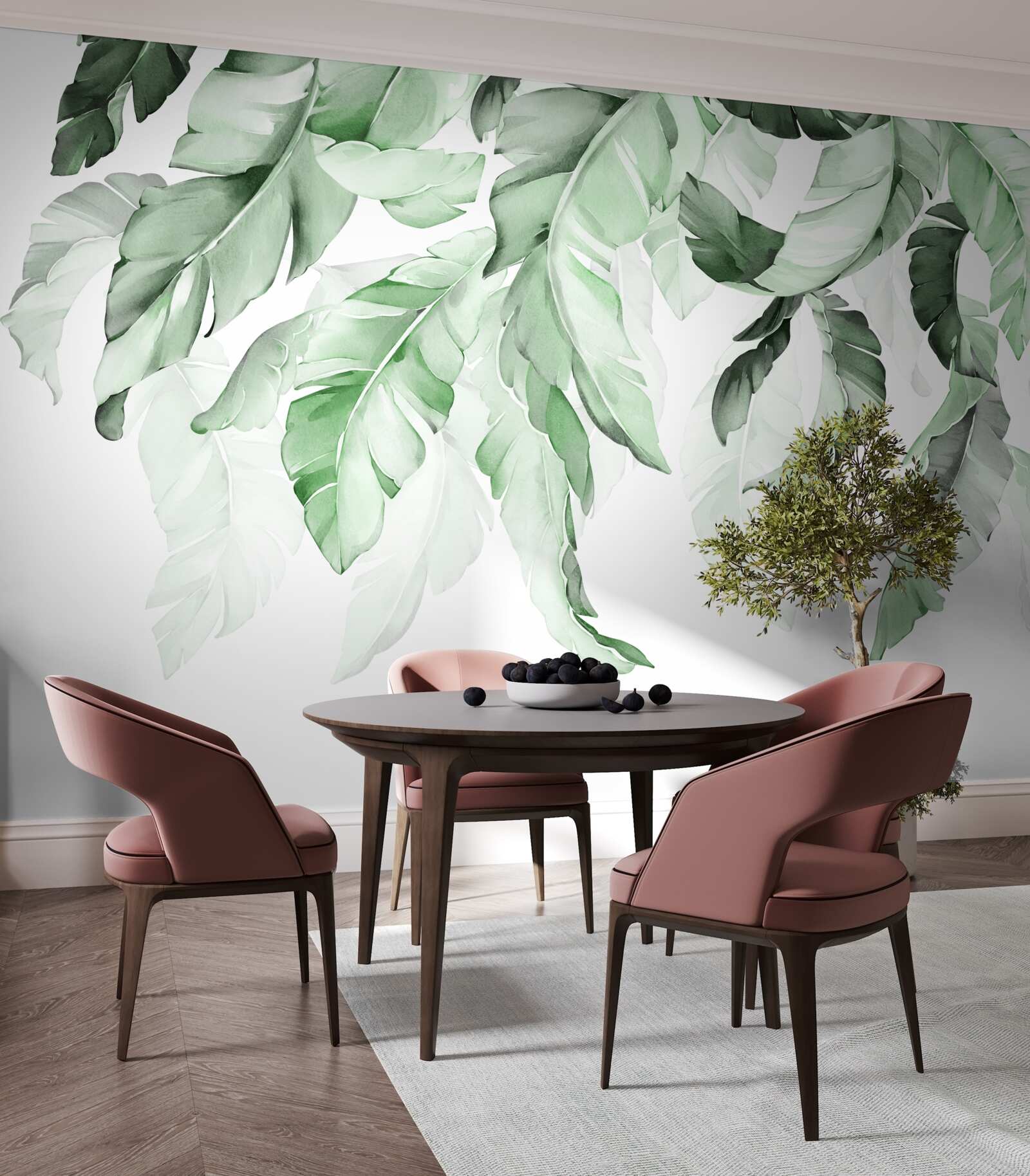 Fotobehang varenbladeren hangen naar beneden