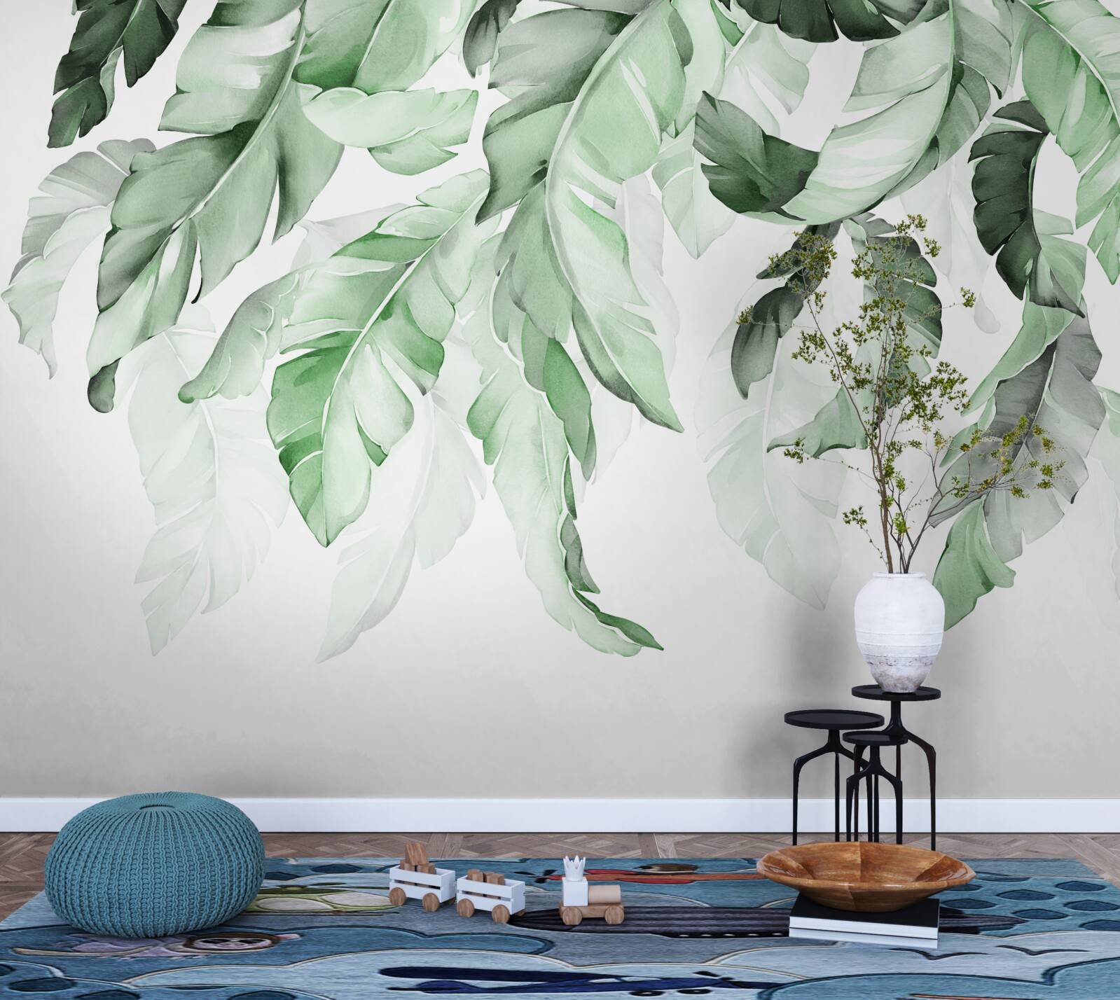 Fotobehang varenbladeren hangen naar beneden