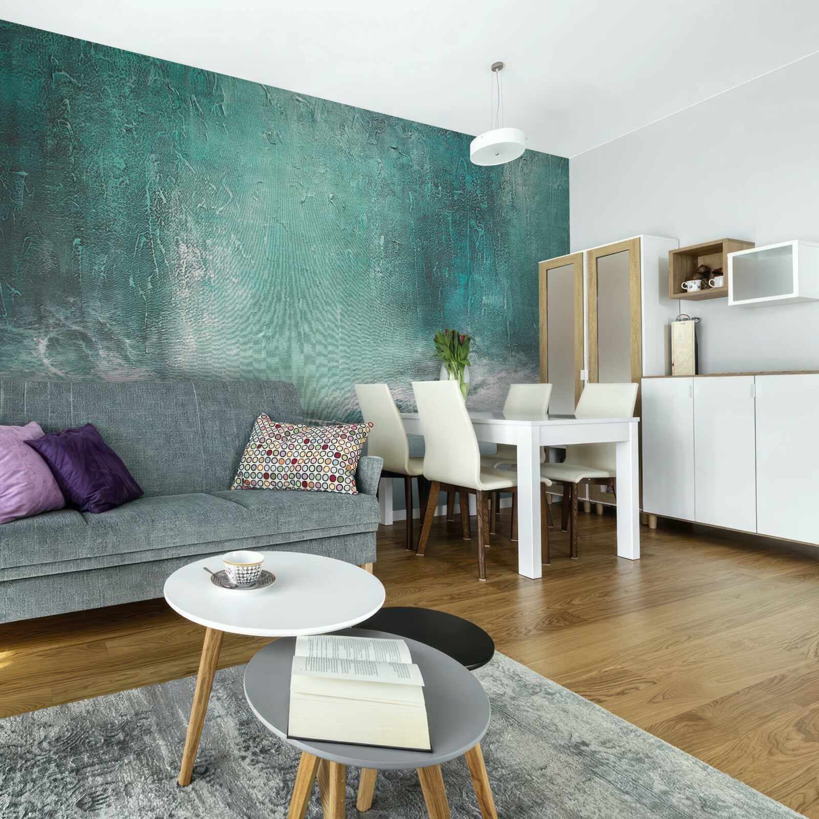 Fotobehang regen boven de oceaan