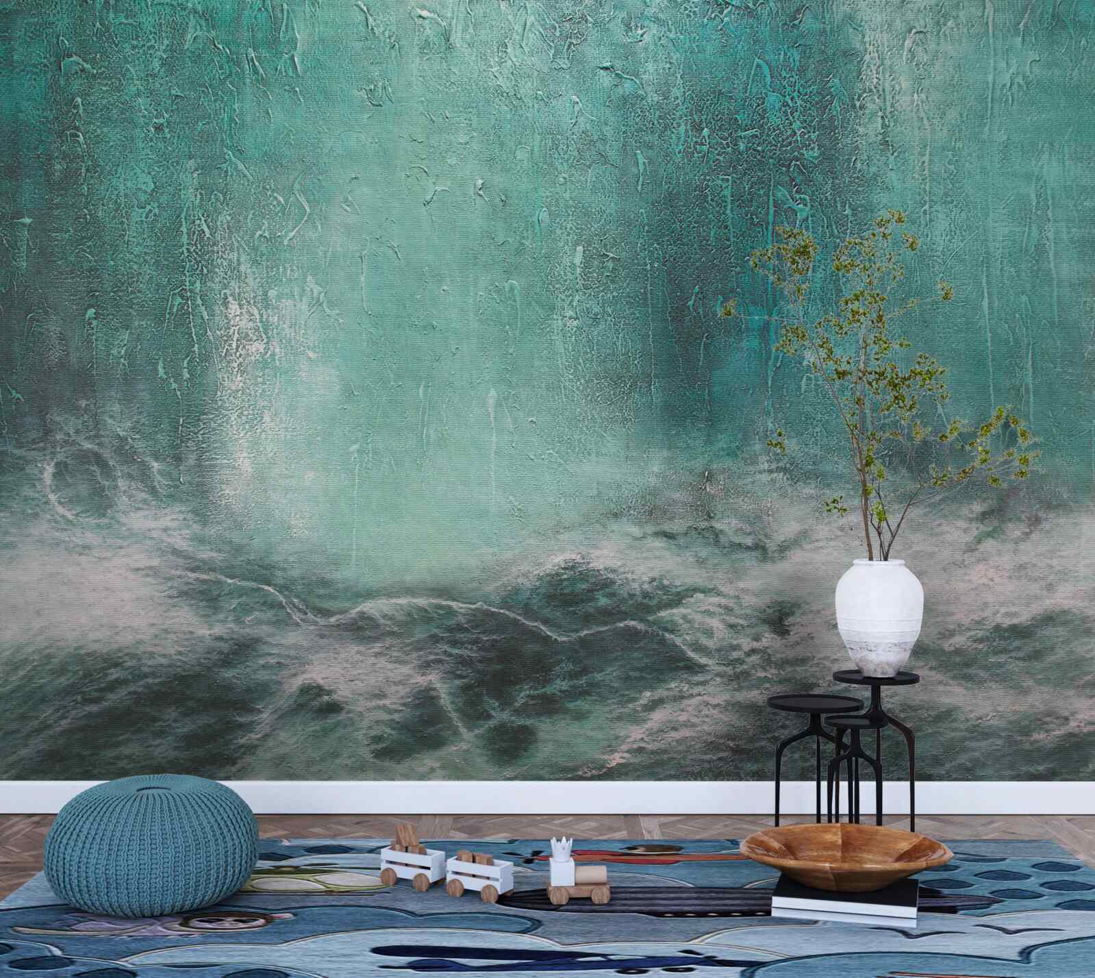 Fotobehang regen boven de oceaan