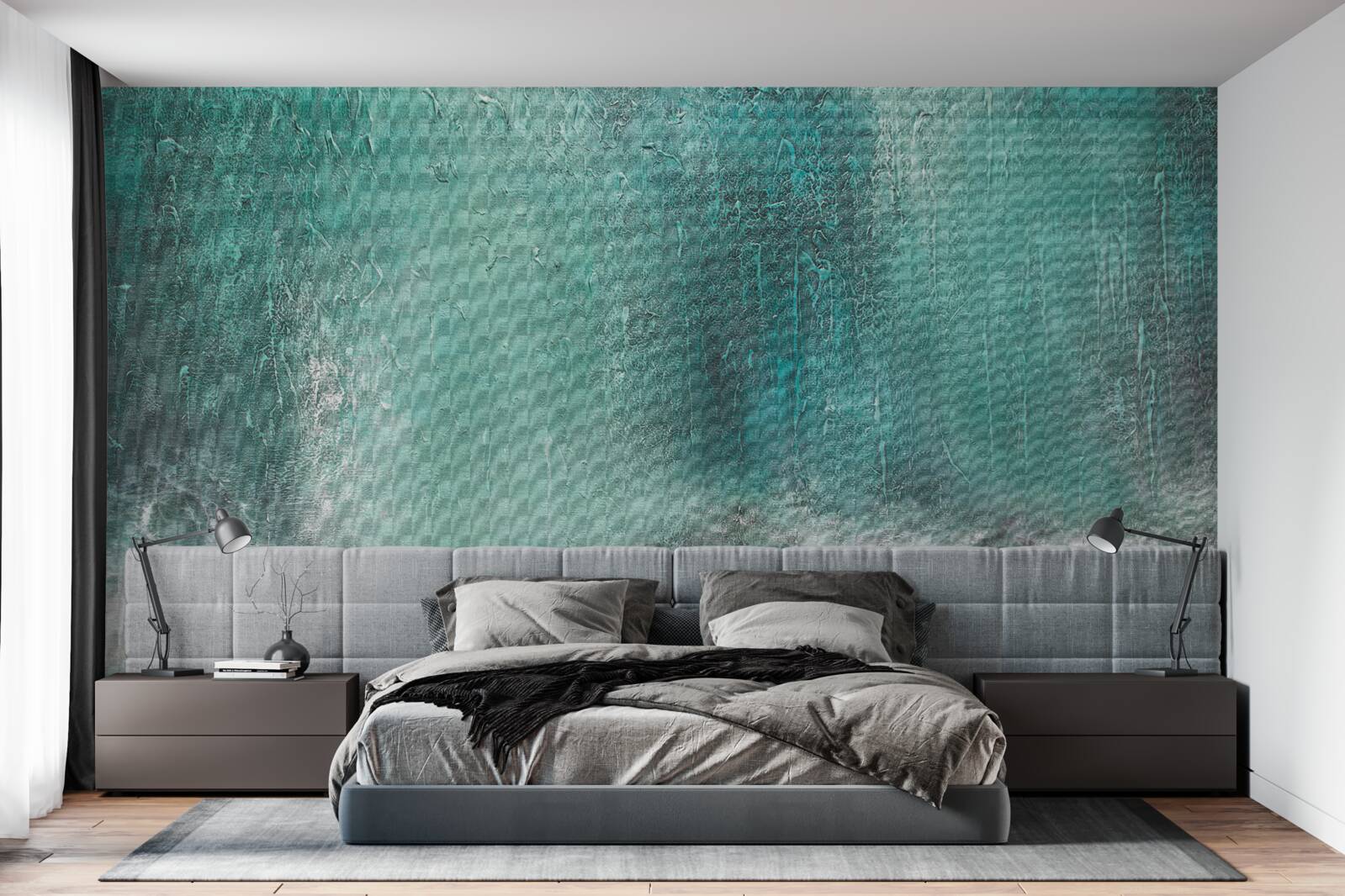 Fotobehang regen boven de oceaan