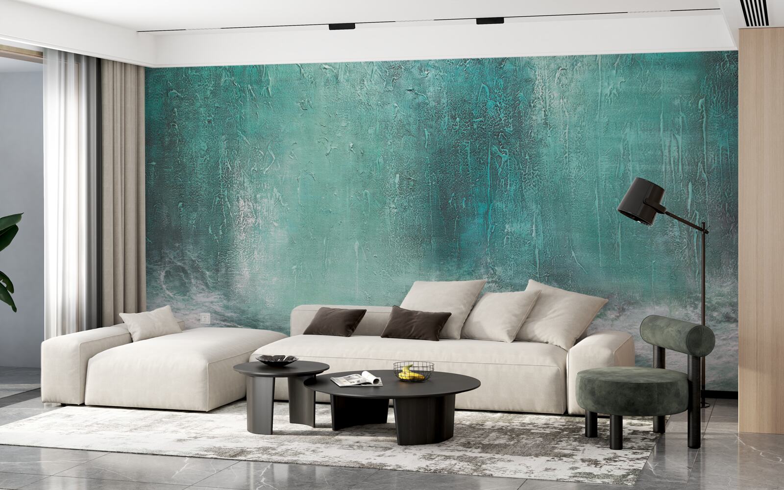 Fotobehang regen boven de oceaan