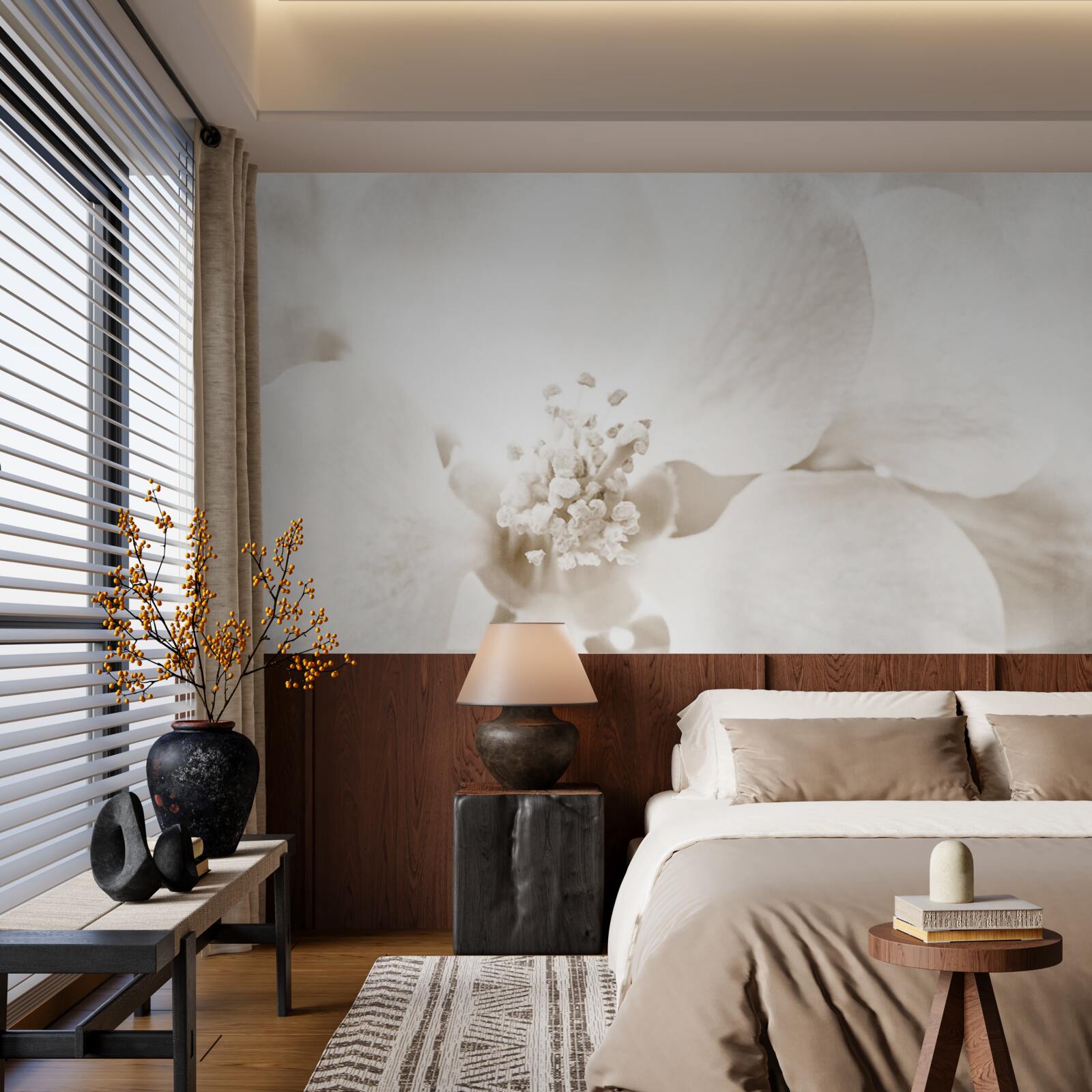 Fotobehang grote delicate orchidee knop