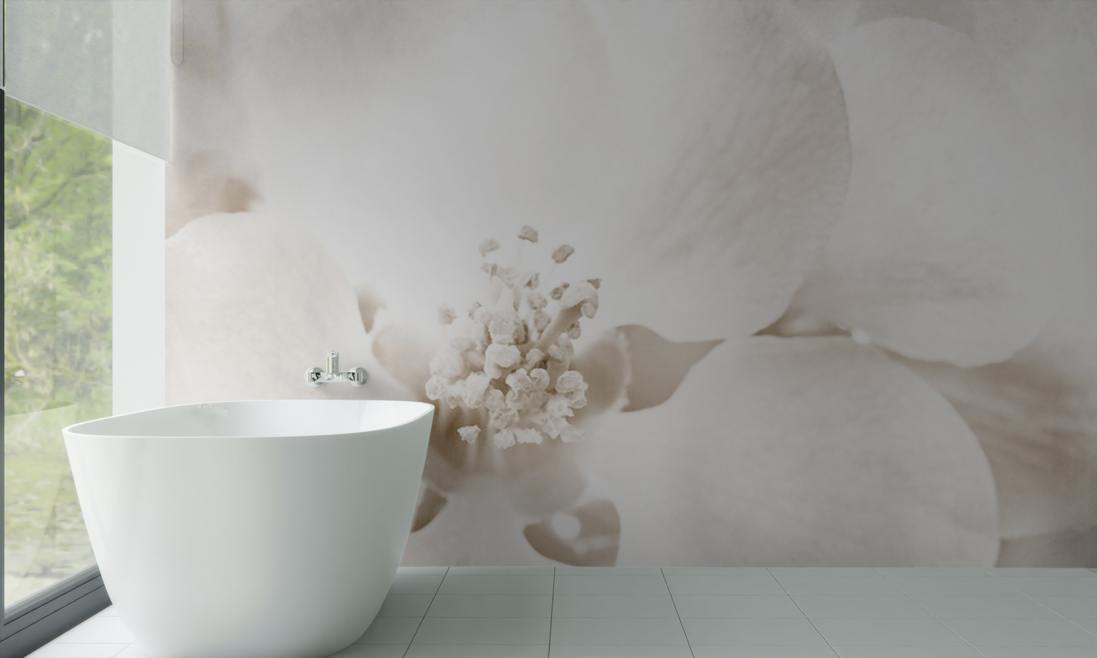 Fotobehang grote delicate orchidee knop