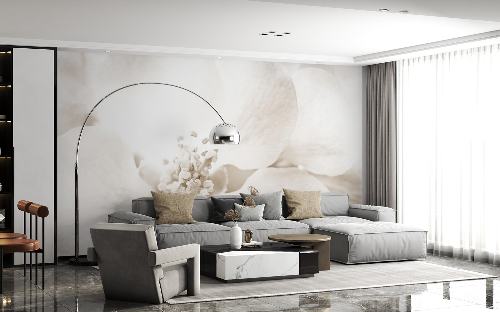 Fotobehang grote delicate orchidee knop