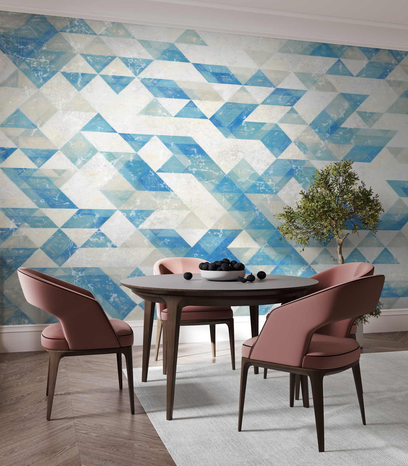 Fotobehang geometrische vormen in abstractie