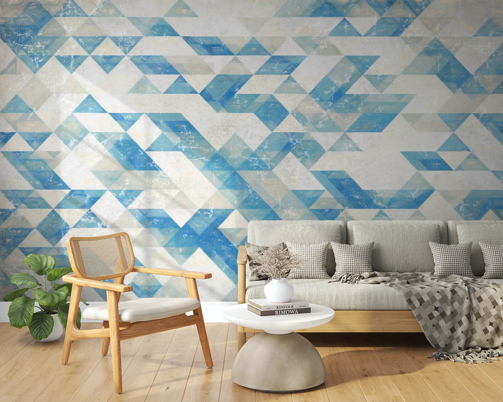 Fotobehang geometrische vormen in abstractie