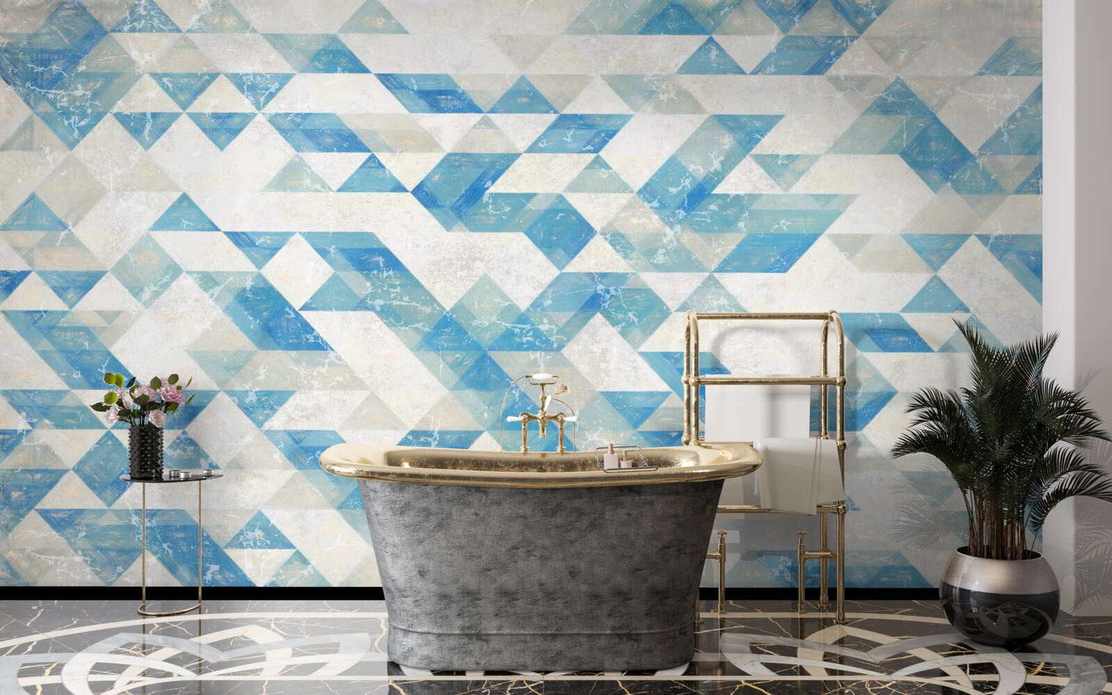 Fotobehang geometrische vormen in abstractie