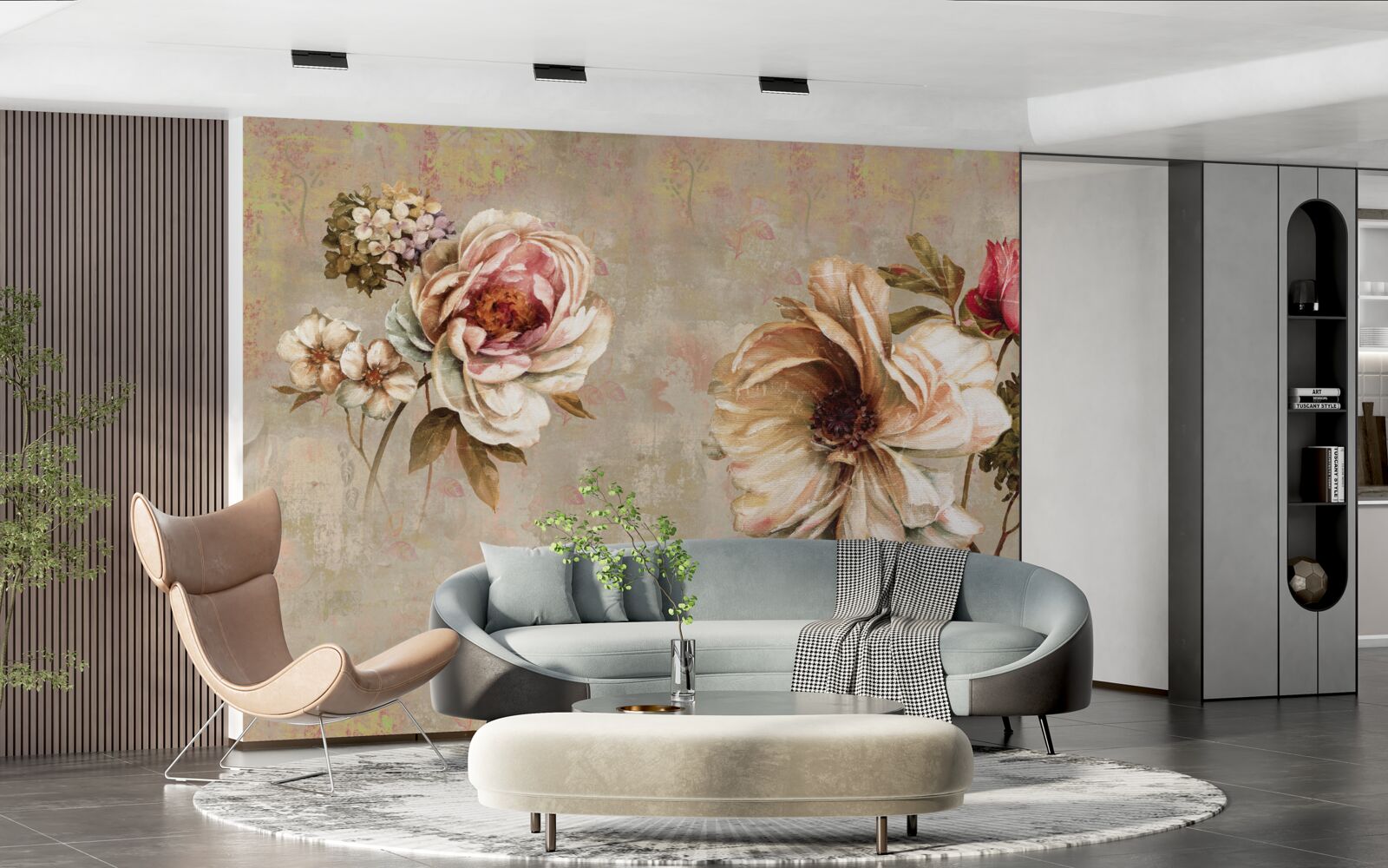 Fotobehang bloemstukken in boeketten