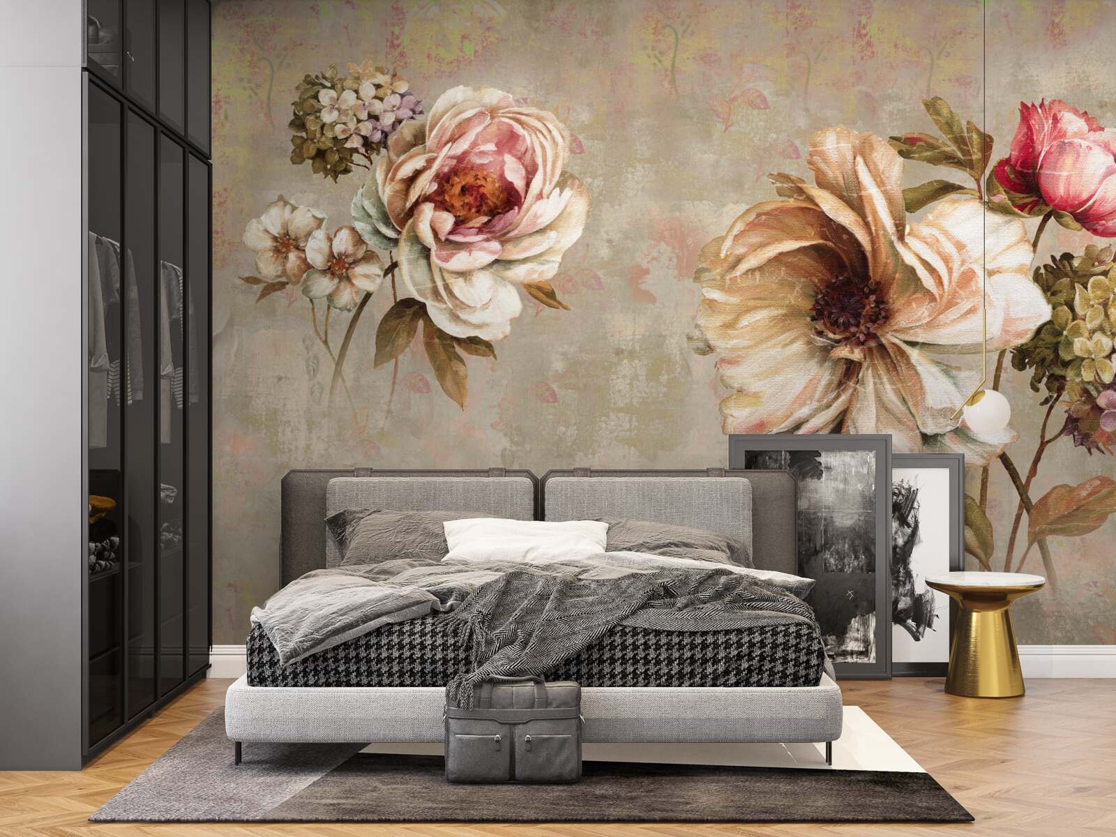 Fotobehang bloemstukken in boeketten