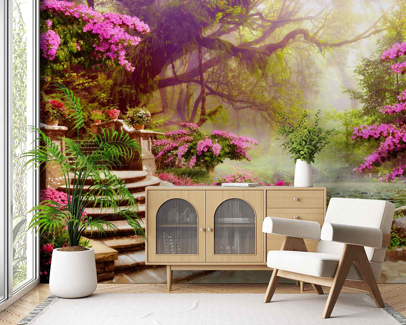 Fotobehang landschap met lawaai