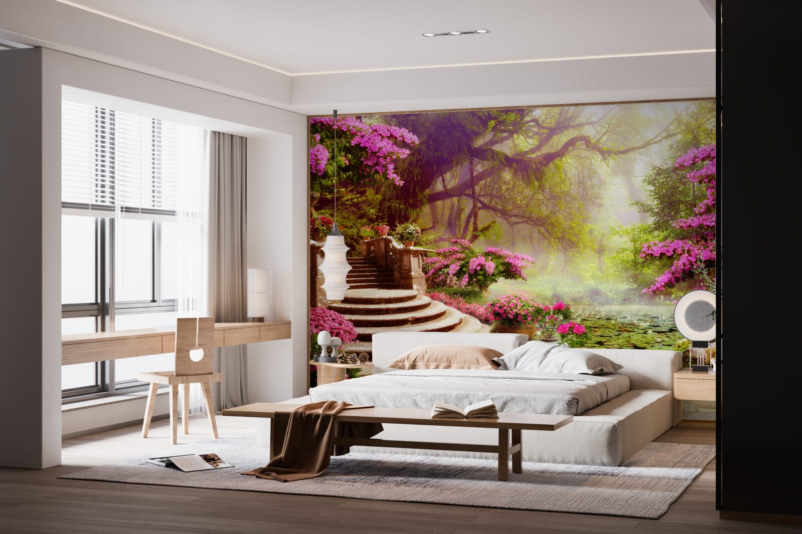 Fotobehang landschap met lawaai