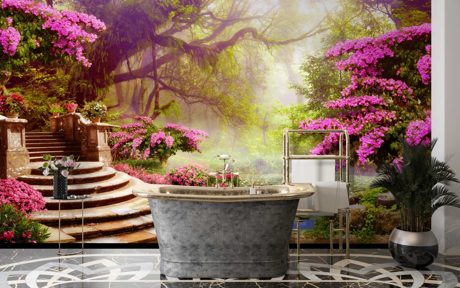 Fotobehang landschap met lawaai