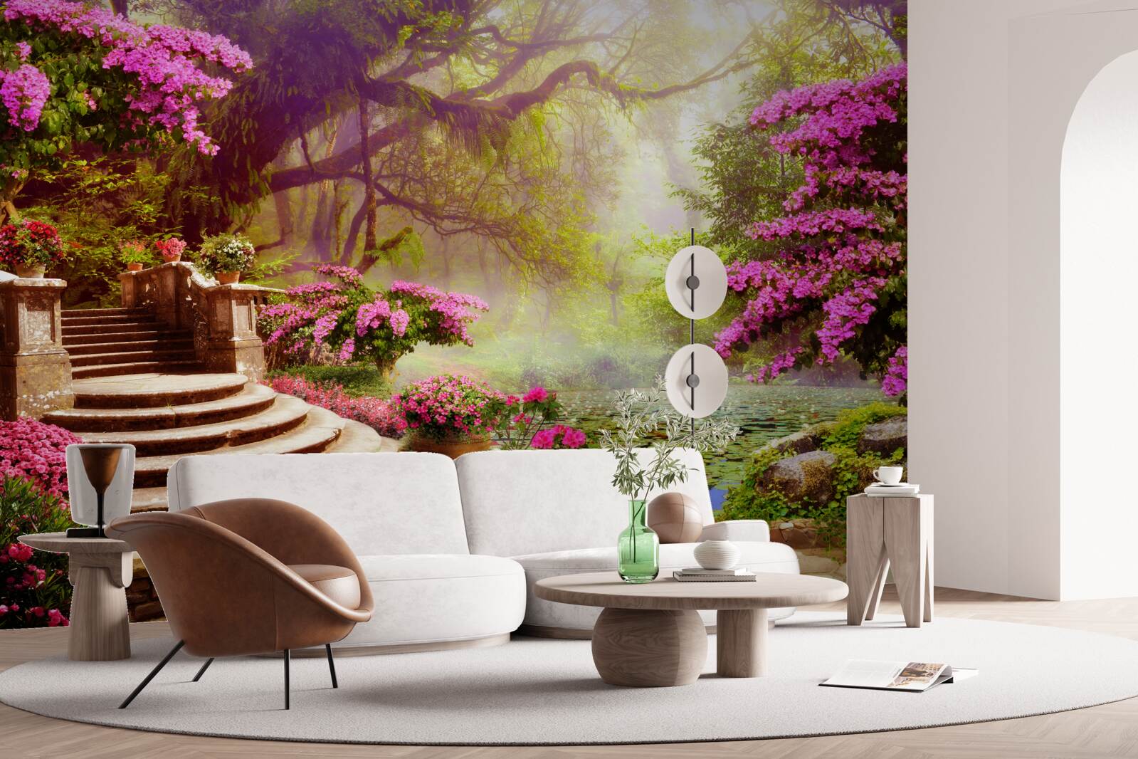 Fotobehang landschap met lawaai